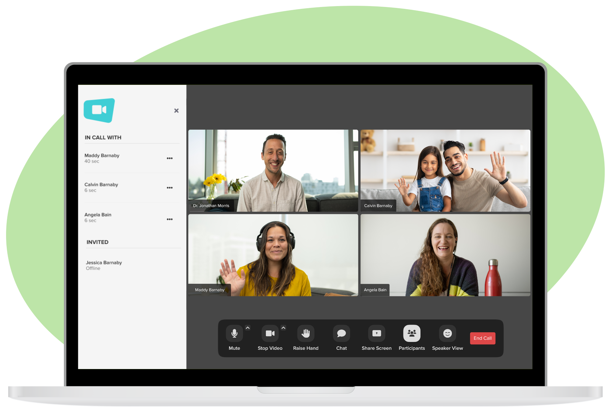 Unlimited online sessions for 2 to 12 related clients — perfect for couples or family therapy.